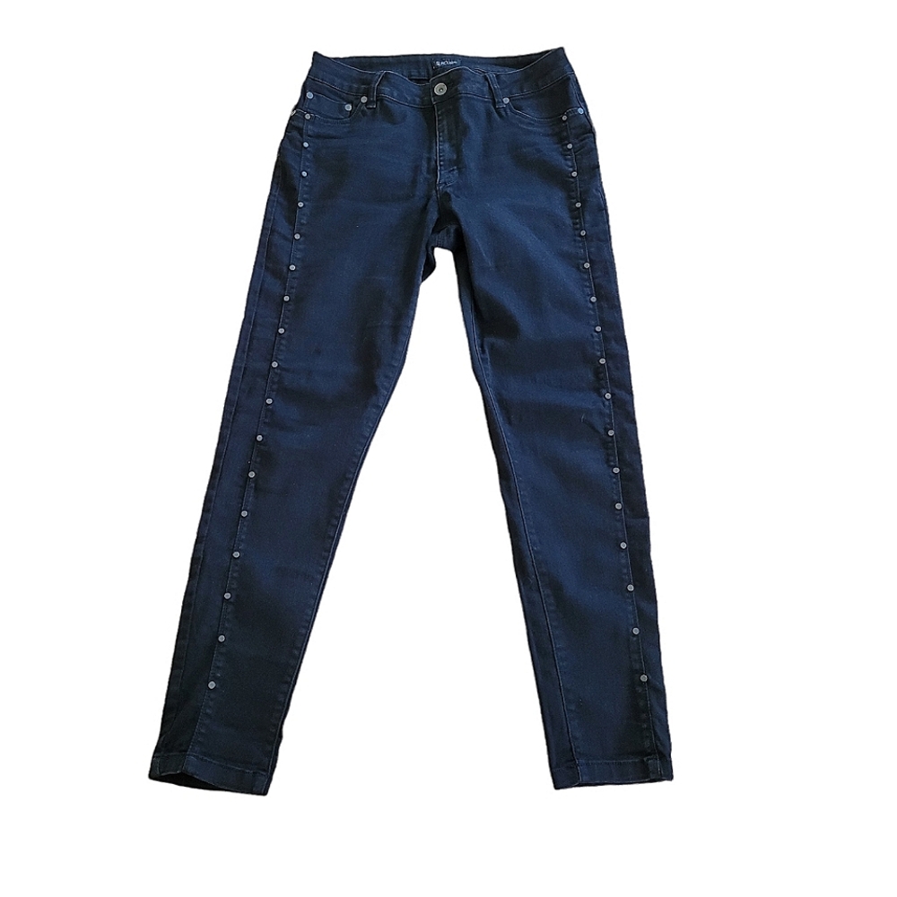SUKO JEANS Black Studded High Rise Denim Jeans